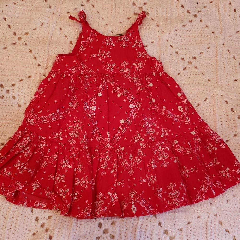 Red Bandana Print Dress